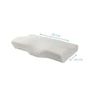 Oreiller Ergonomique Mémoire De Forme - Soutien Cervical, 50x30cm, Gris, Lavable - 12
