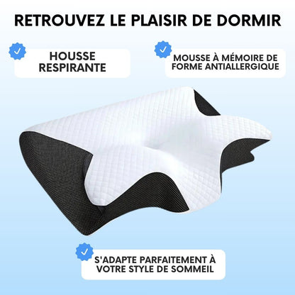 Coussin papillon Cervicales Cellsius - Dormez paisiblement dans toutes les positions