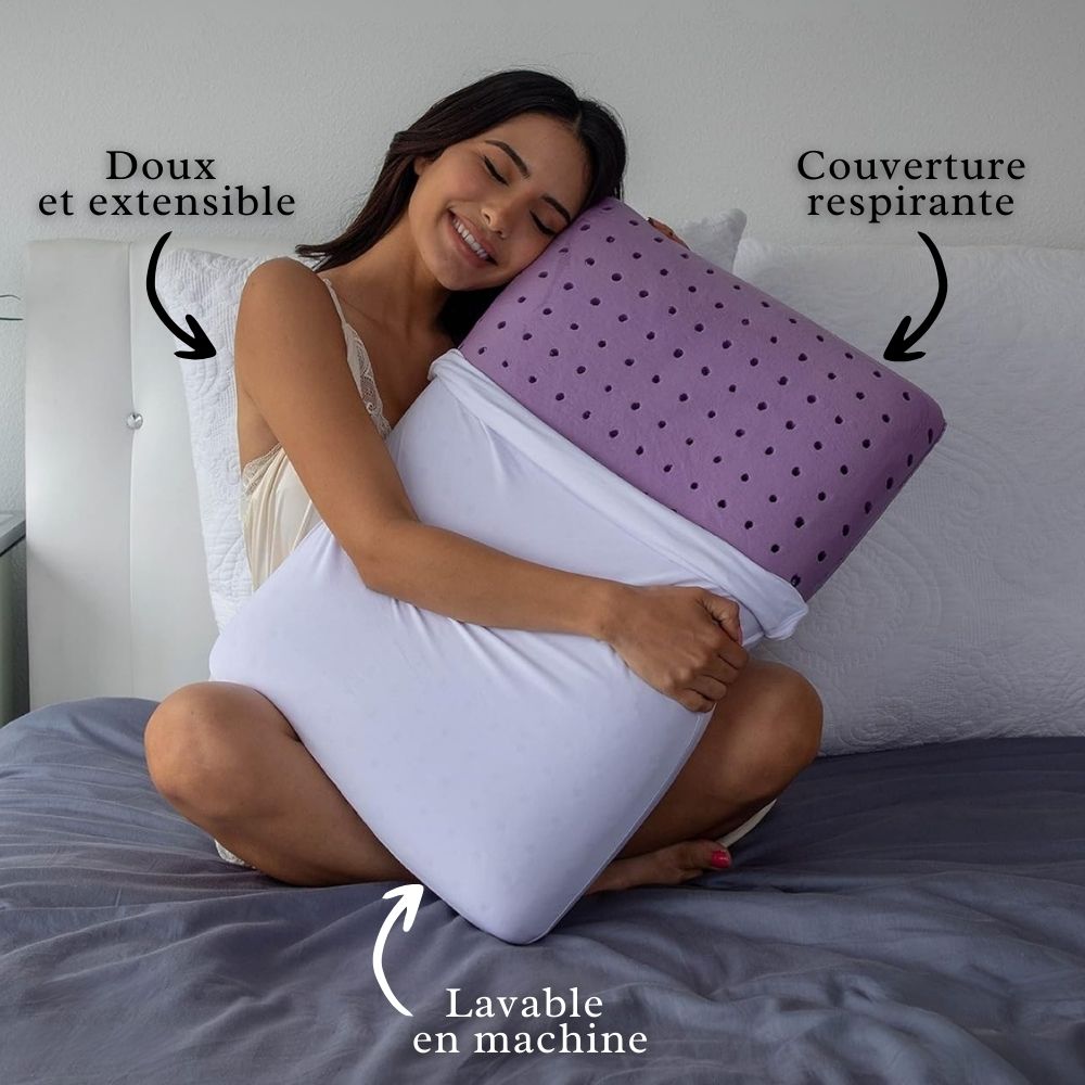 Oreiller Orthopédique à La Lavande Cellsius - Améliore votre confort nocturne