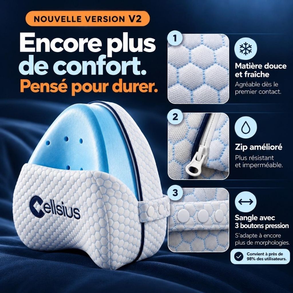 Coussin genoux Cellsius FRAIS V2 - Cellsius | L’Orthopédie au service de votre bien-être