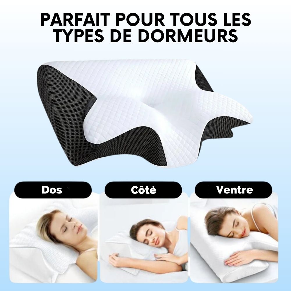 Coussin papillon Cervicales Cellsius - Dormez paisiblement dans toutes les positions