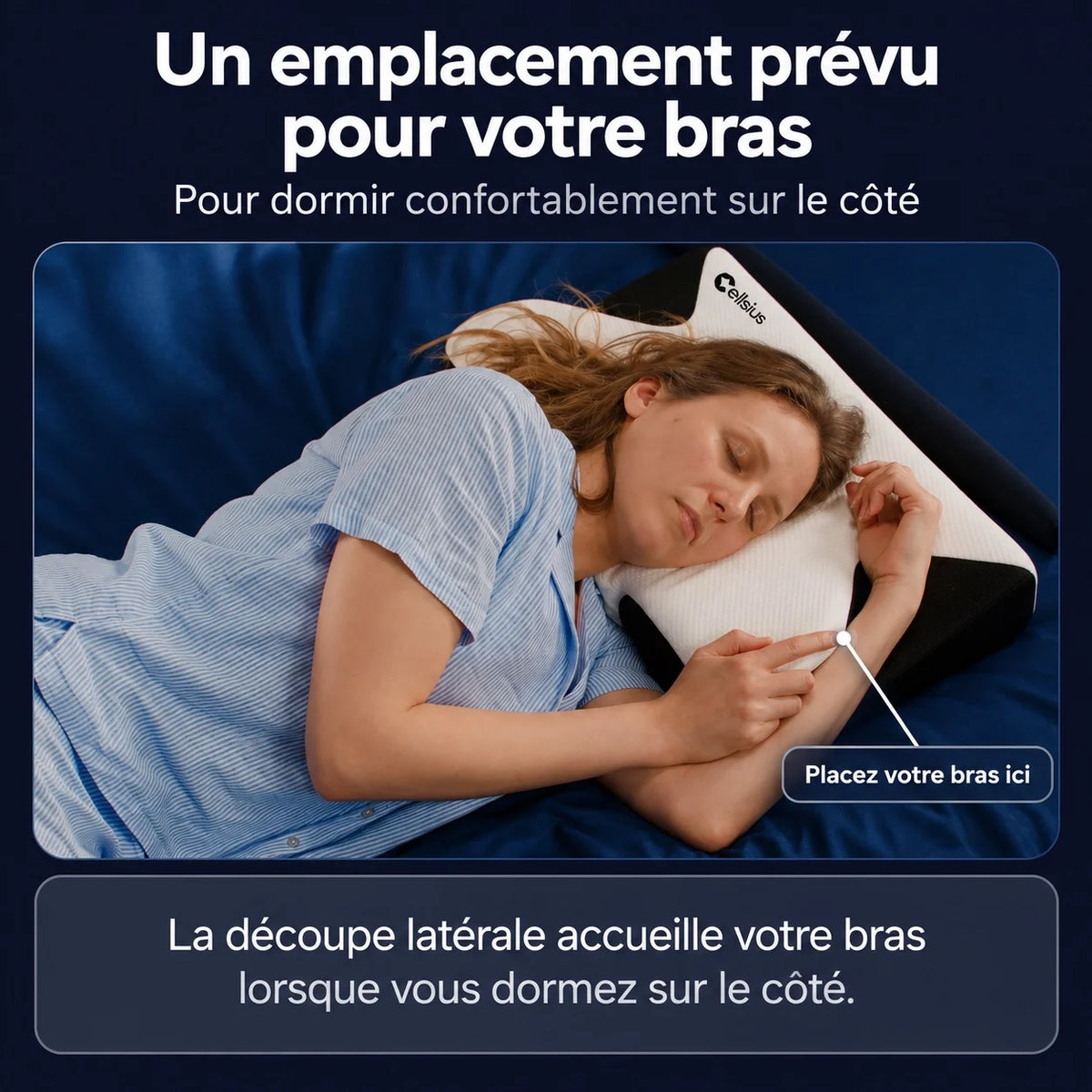 Oreiller Papillon Cervical Cellsius - Le secret du dormeur latéral et dorsal