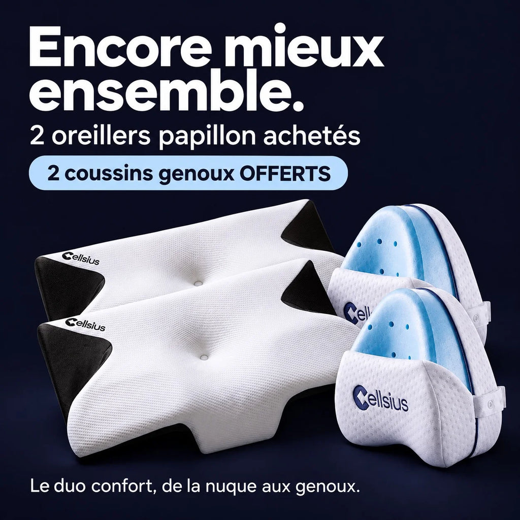 Oreiller Papillon Cervical Cellsius - Le secret du dormeur latéral et dorsal