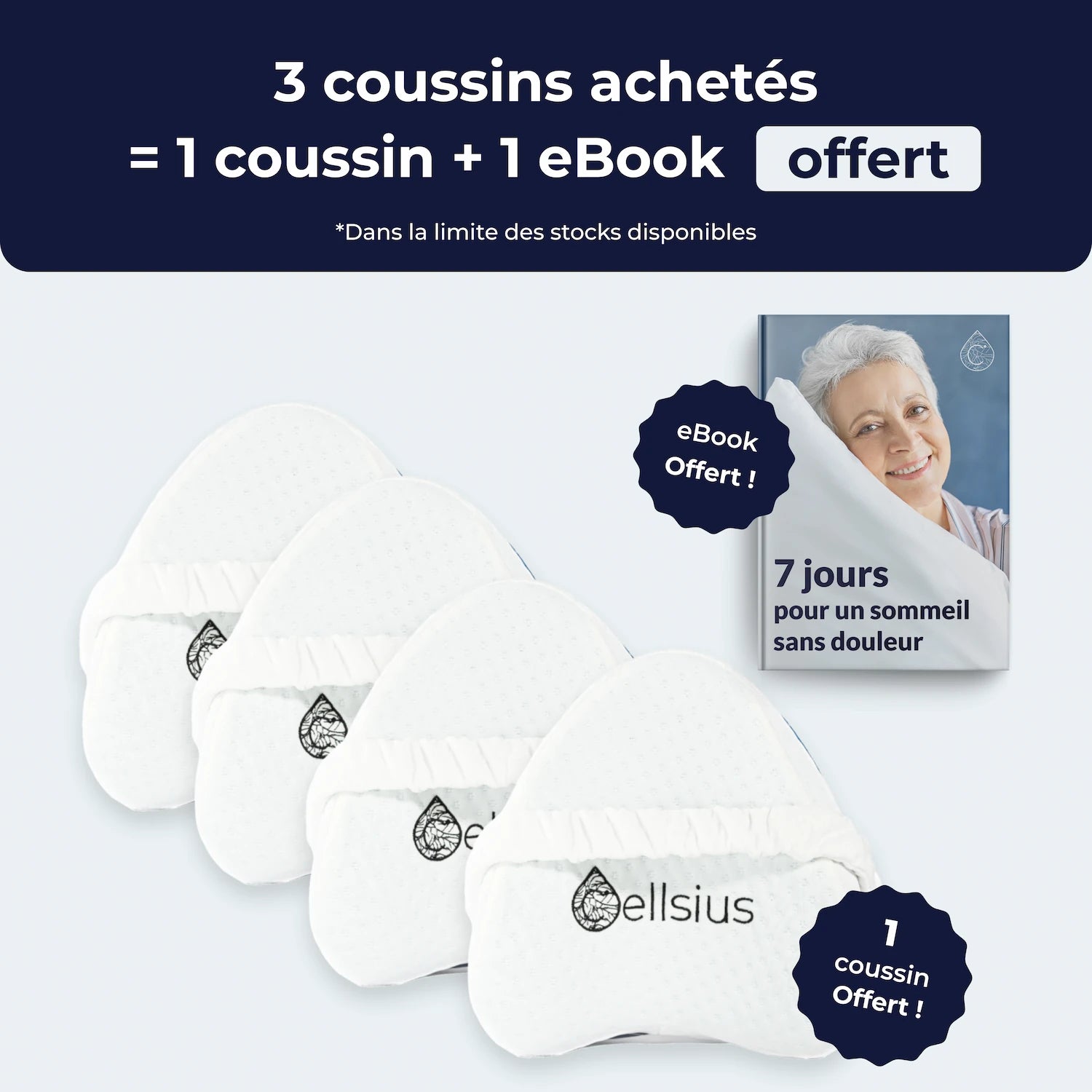 Coussin Orthopédique Genoux Cellsius - Le secret d'un sommeil sans douleur