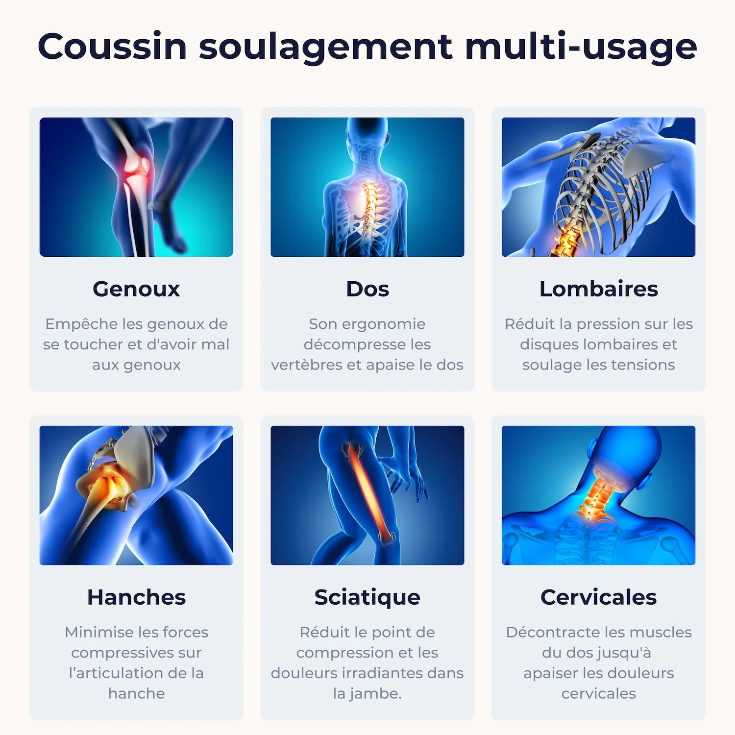 Coussin Orthopédique Genoux Cellsius - Le secret d'un sommeil sans douleur