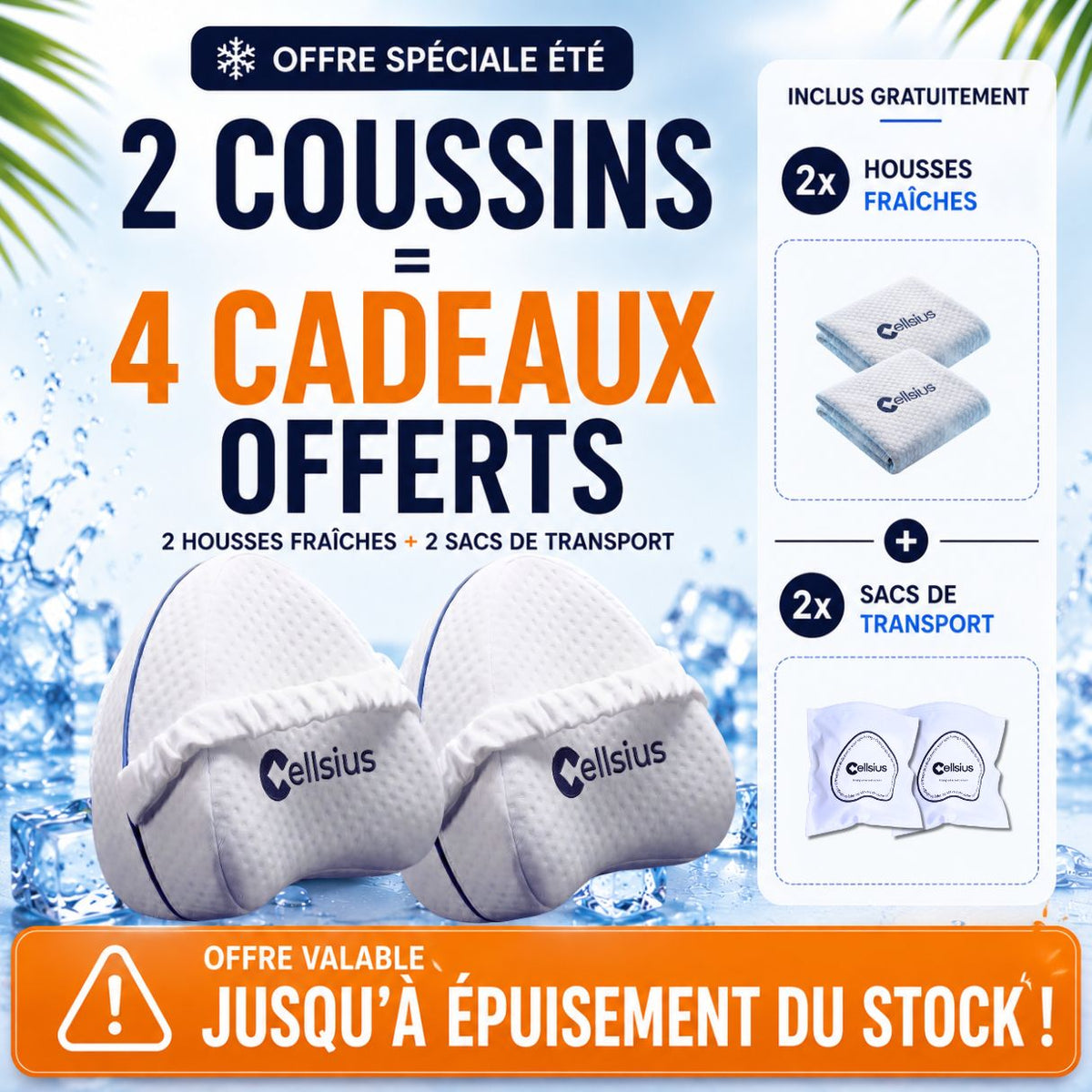 Coussin Orthopédique Genoux Cellsius - Le secret d'un sommeil sans douleur