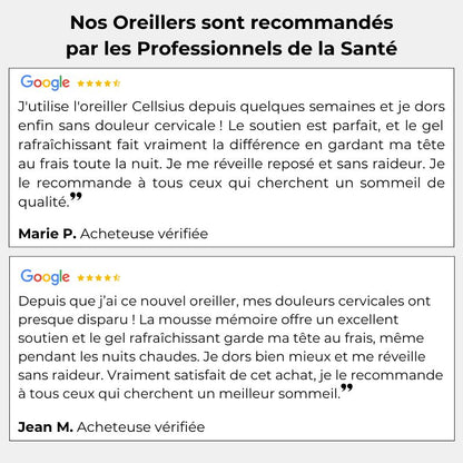 Oreiller Rafraîchissant Cellsius - Soulage les douleurs cervicales