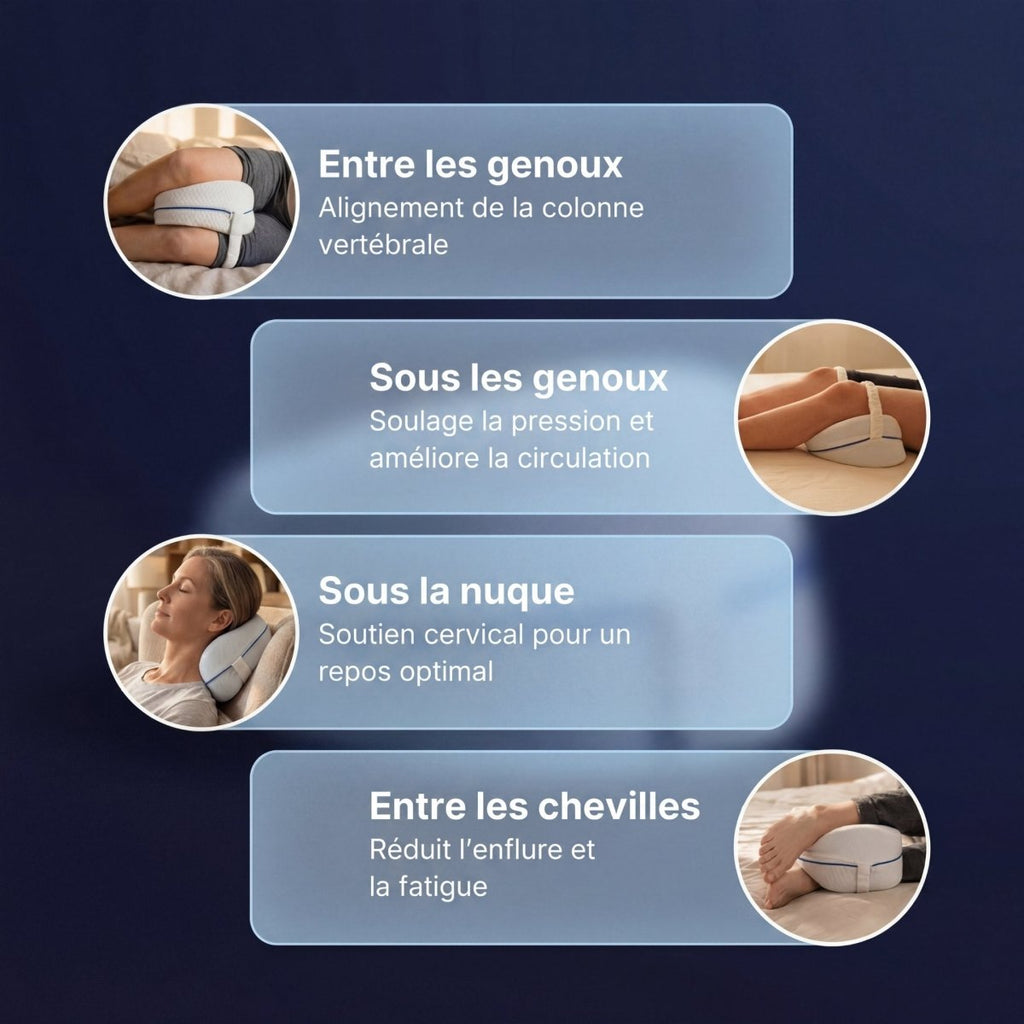 Coussin Orthopédique Genoux Cellsius - Le secret d'un sommeil sans douleur - Cellsius | L’Orthopédie au service de votre bien - être