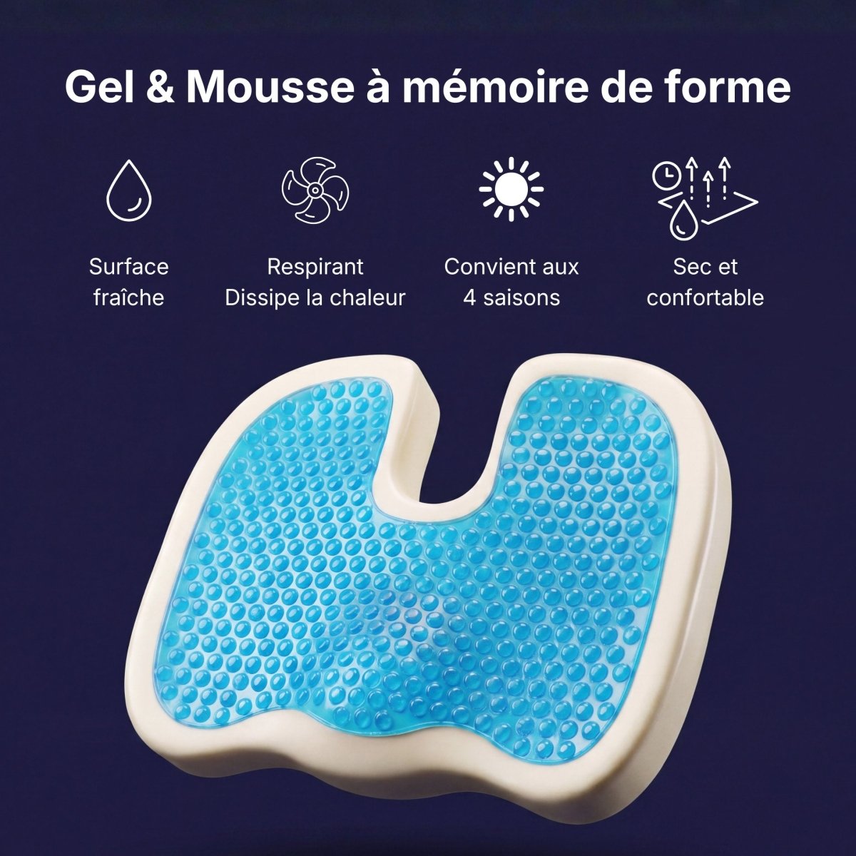 Coussin Orthopédique d'Assise Cellsius - Soulage les douleurs du coccyx et lombaires - Cellsius | L’Orthopédie au service de votre bien - être