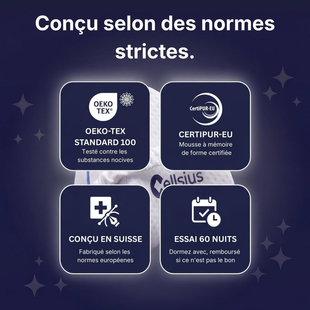 Coussin Orthopédique Genoux Cellsius - Le secret d'un sommeil sans douleur - Cellsius | L’Orthopédie au service de votre bien-être