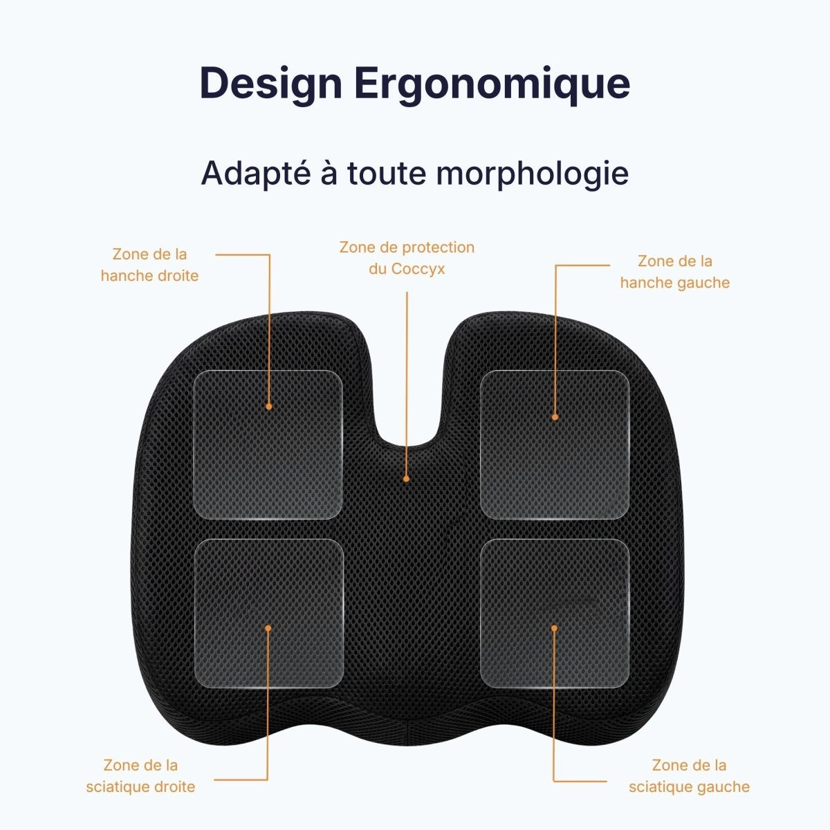 Coussin Orthopédique d'Assise Cellsius - Soulage les douleurs du coccyx et lombaires - Cellsius | L’Orthopédie au service de votre bien - être