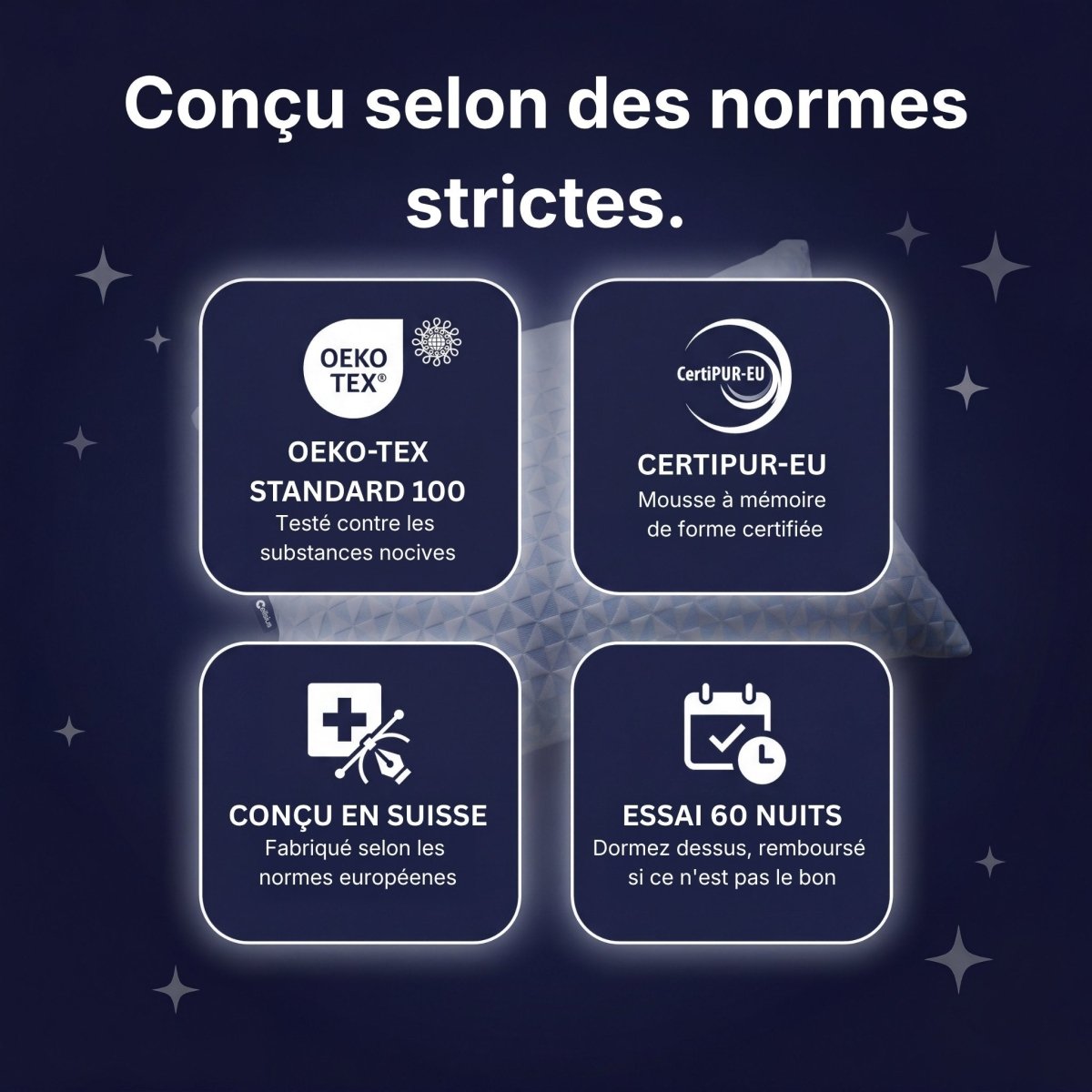 Oreiller Original Cellsius - Le premier oreiller qui s'adapte à votre corps - Cellsius | L’Orthopédie au service de votre bien - être Image