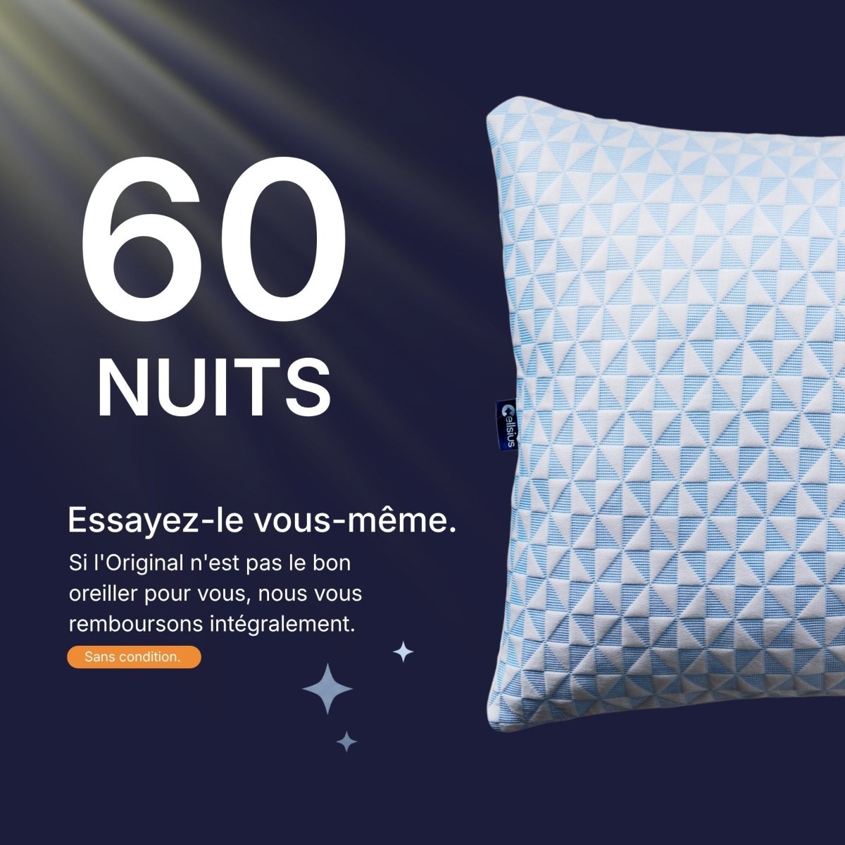 Oreiller Original Cellsius - Le premier oreiller qui s'adapte à votre corps - Cellsius | L’Orthopédie au service de votre bien - être Image