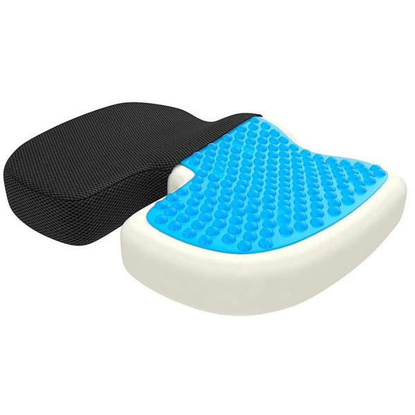Coussin Siège Orthopédique U Coccyx Gel + Mémoire De Forme Lifenaxx - Soulagement Douleurs Dos & Fesses